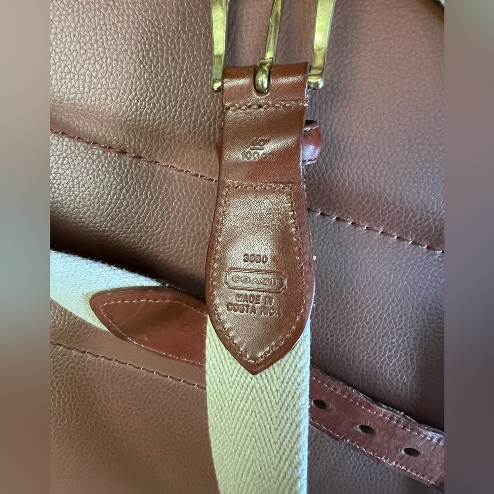 Vintage Coach canvas and leather belt